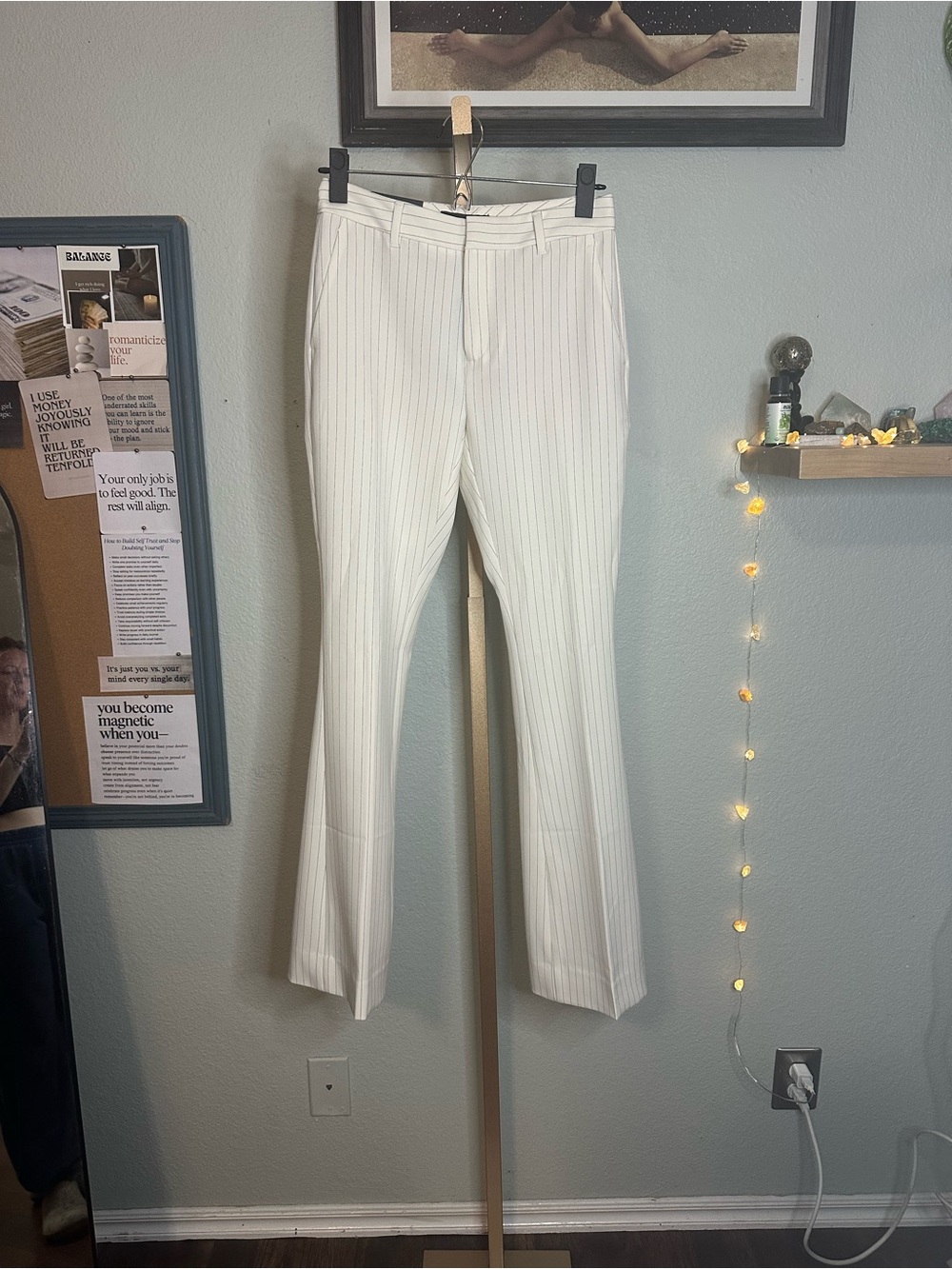 Banana Republic | sculpted stretch bootcut Pinstripe Dress Pants